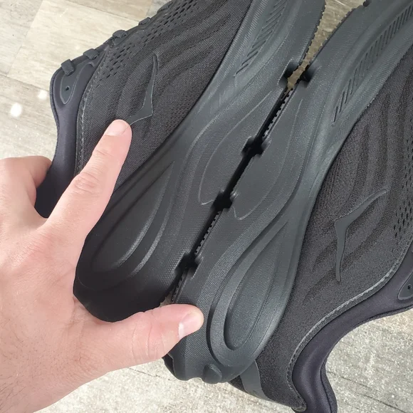 Hoka One One Bondi 9 Shoes Mens Size 10.5 Triple Black 1162011-BBLC NEW NWOB - Picture 7 of 14